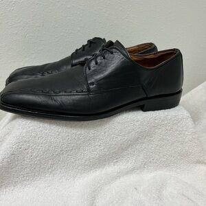 Franco Grifone Black Leather Men's Oxfords Dress Shoes
